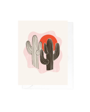 Saguaro Silhouettes Greeting Card