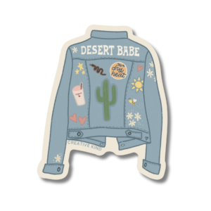 Desert Babe Denim Jacket Vinyl Sticker