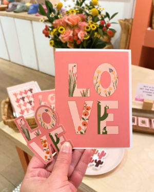 Desert Blooms Love Greeting Card