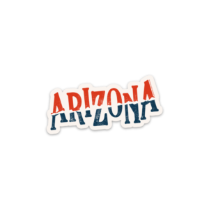 Red and Blue Arizona Vinyl Sticker