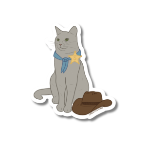 Sheriff Cat Vinyl Sticker