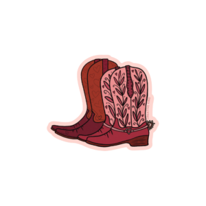 Valentine Boots Vinyl Sticker